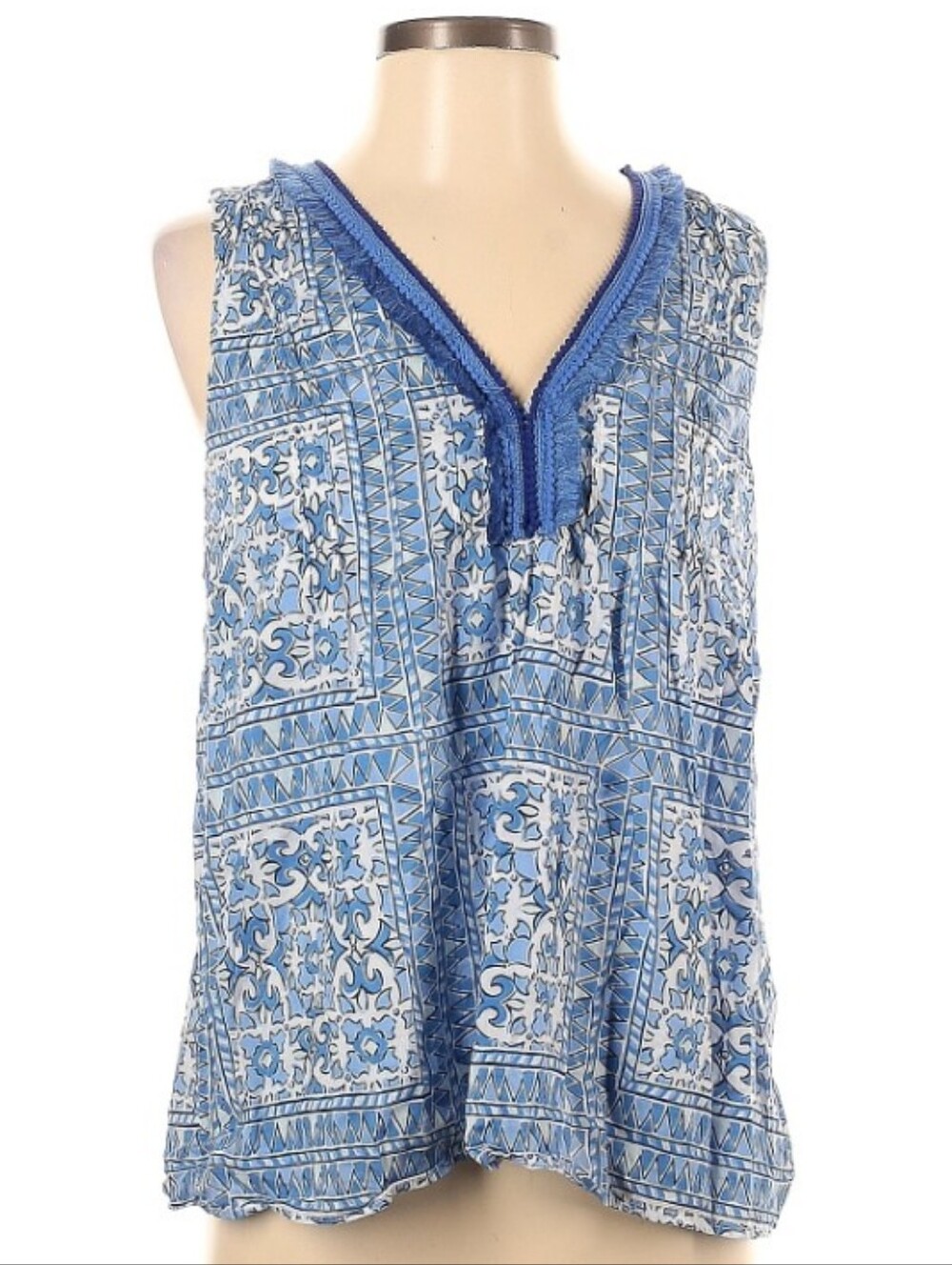 VINEYARD VINES Fringe Sleeveless Blouse Shirt Women's Size XS